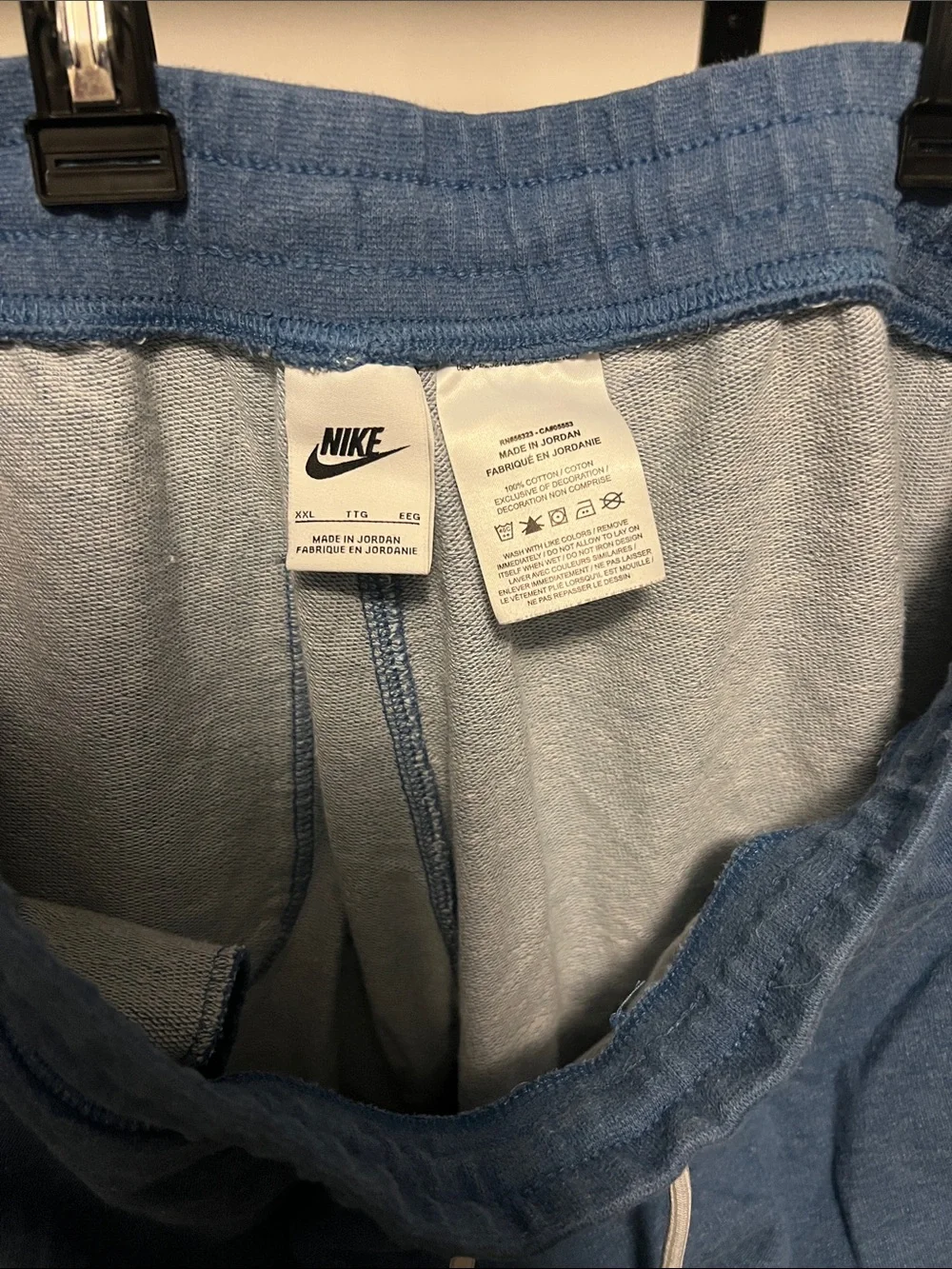 Nike Men’s Heather Blue Athletic Shorts with White Logo